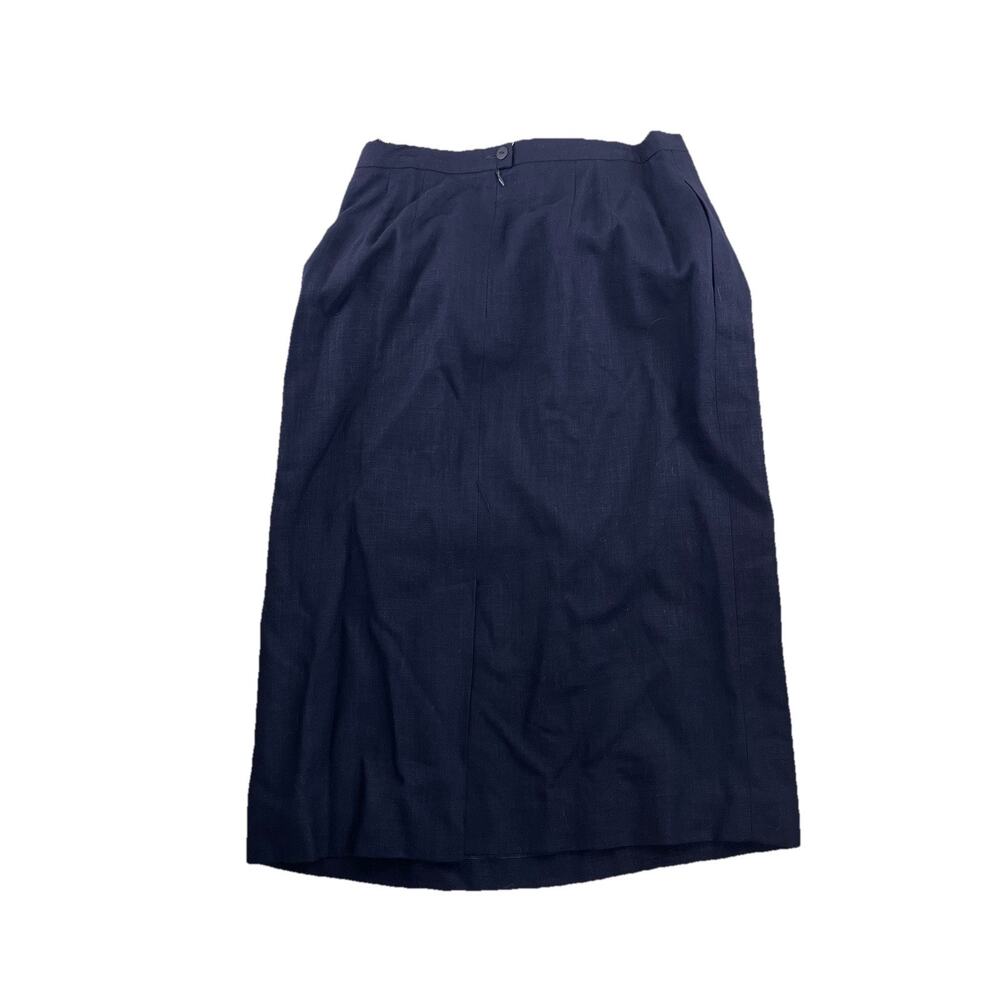 NEW vintage Lands End Pencil Skirt Navy Blue Size 16 Women 50-4